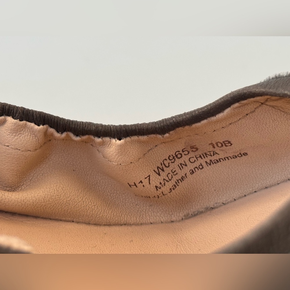 Cole Haan Tali Bow Ballet Flat Shoes Grey Velour Velvet Women’s Size 10 - Picture 7 of 8